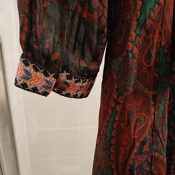 Zara Embroidered Sepia Dress - Picture 6 of 9